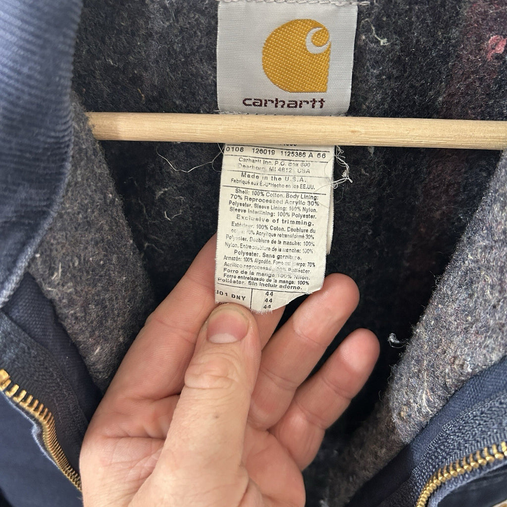 Vintage Carhartt Blanket-Lined Detroit Jacket “Dark Navy” J01 DNY Men’s 44/XL