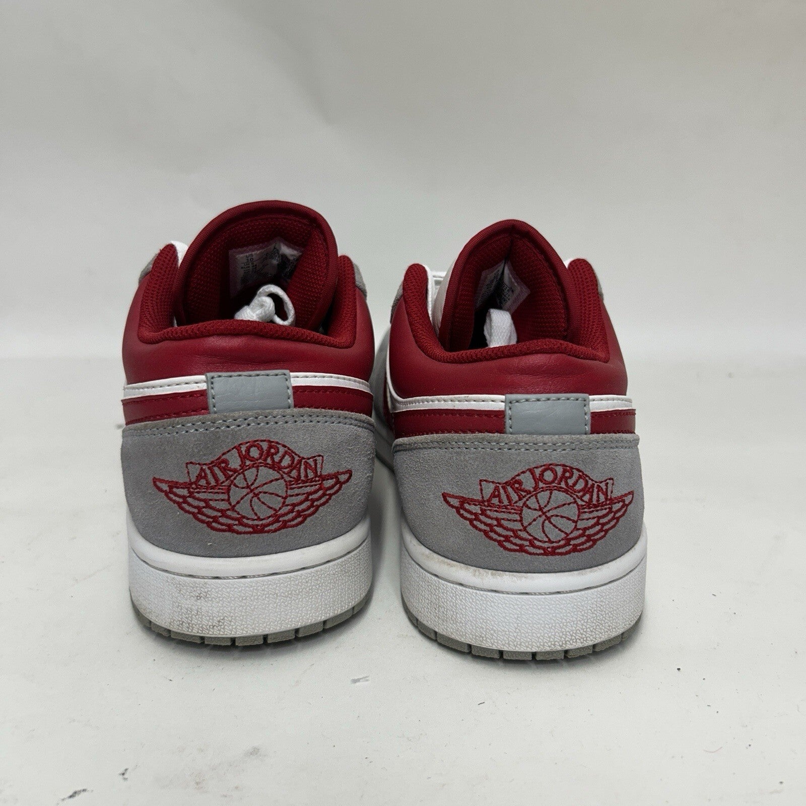 Nike Air Jordan 1 Low Retro SE “Light Grey/Red/White” DC6991-016 Men's 10 Worn