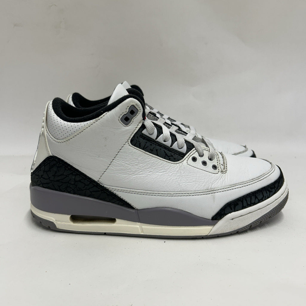 Nike Air Jordan 3 Retro “Cement Grey White Fire Red” CT8532-106 Men’s 9 Worn