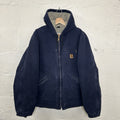 Vintage Carhartt Hooded Detroit Jacket “Midnight Blue” J141 MDT Men’s Large
