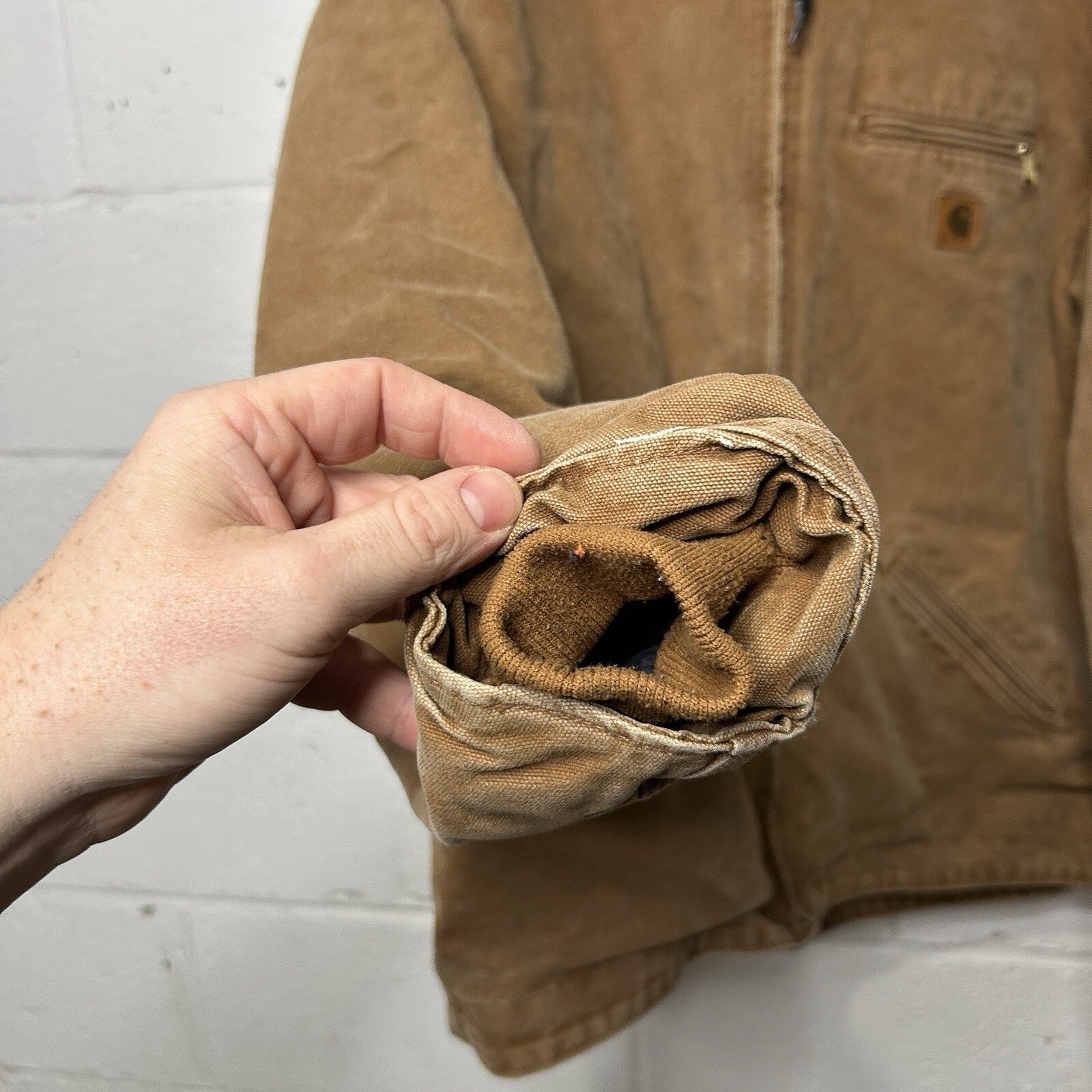Carhartt Sherpa-Lined Hooded Detroit Jacket “Brown” J141 211 Men’s X-Large