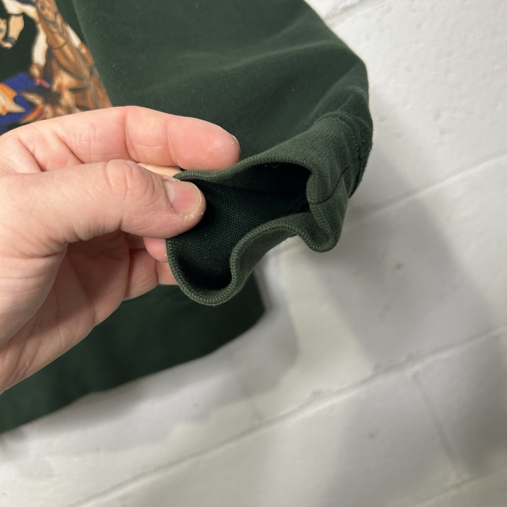 Polo Ralph Lauren Iconic Five Horsemen Hoodie “Green” Men’s Small Worn