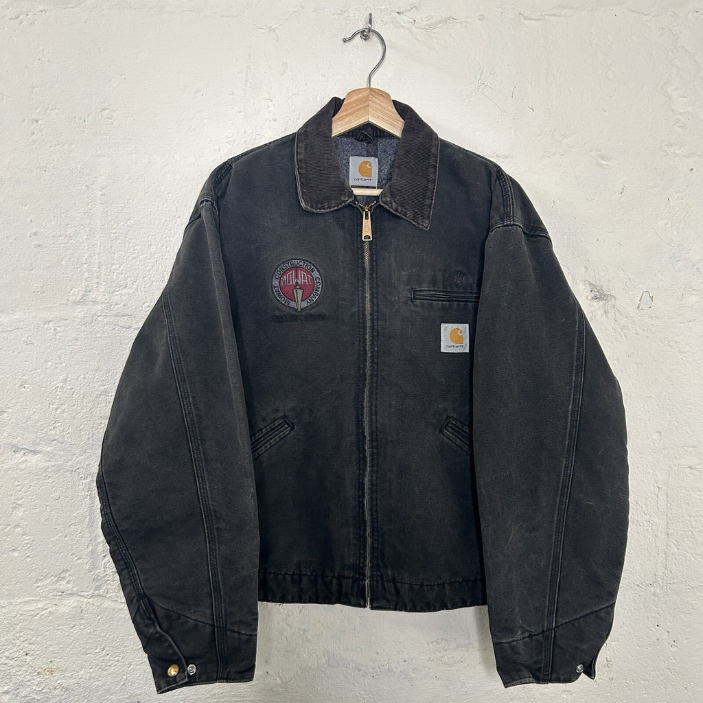 Vintage Faded Carhartt Blanket-Lined Detroit Jacket “Black” J01 BLK Men’s Large