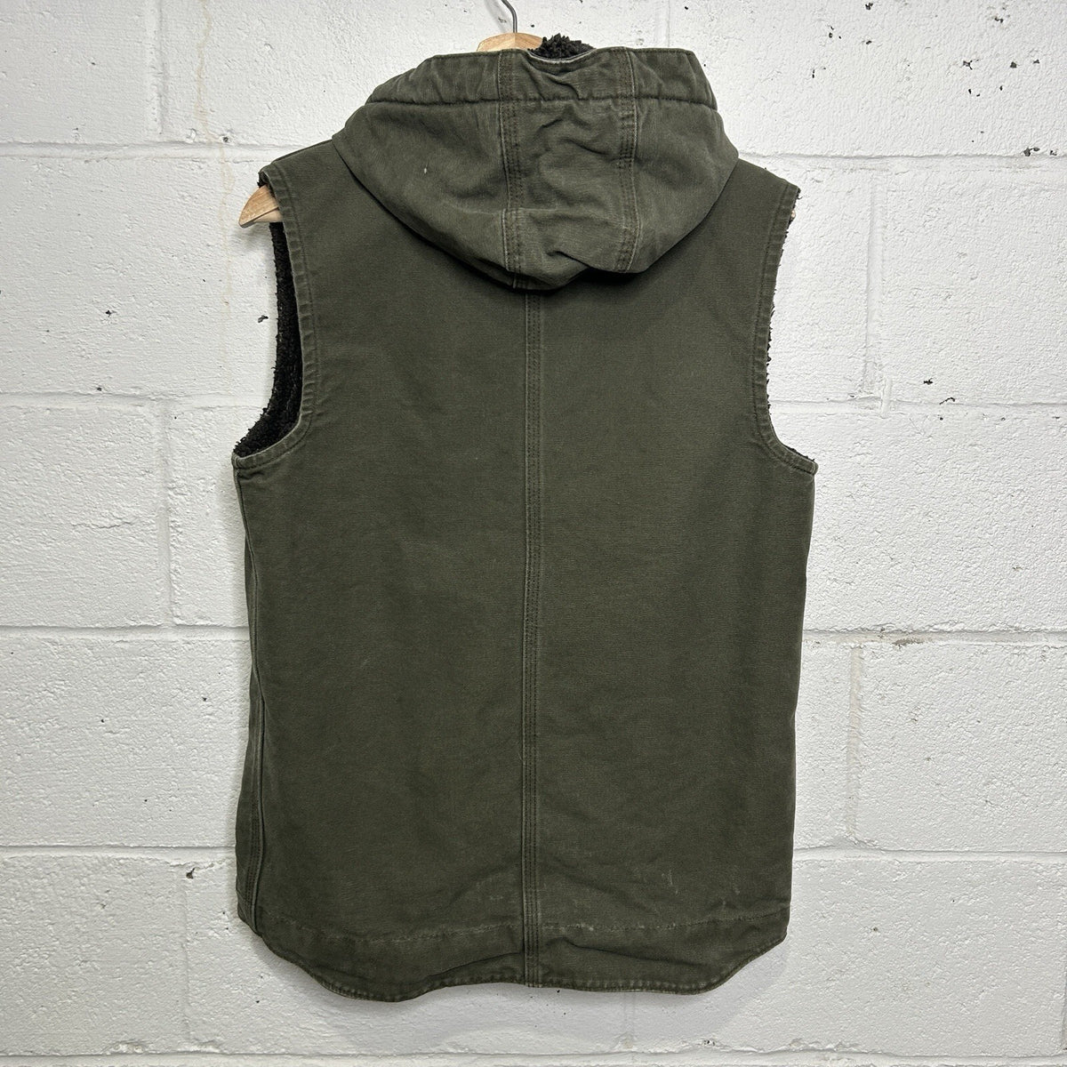Carhartt Sherpa Lined Multi-Pocket Hooded Vest “Army Green”