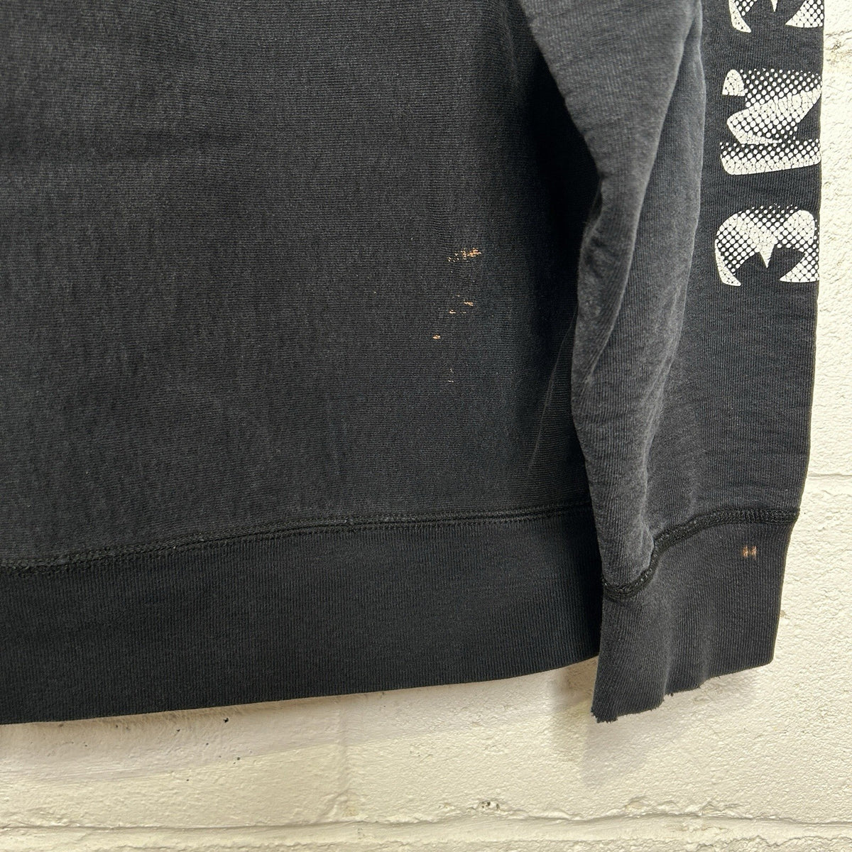 Supreme Gradient Sleeve Logo Hooded Sweatshirt “Black” FW18 Men’s Medium