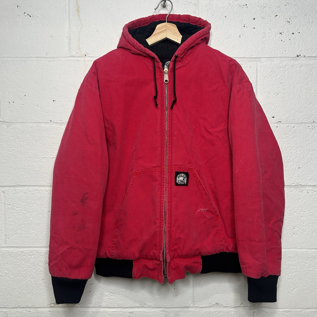 Vintage Polar King Quilted Canvas Hooded Jacket “Red Black” Men’s Large Carhartt