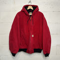 Vintage Carhartt Quilted Hooded Active Jacket “Red” J04 RED Men’s Large