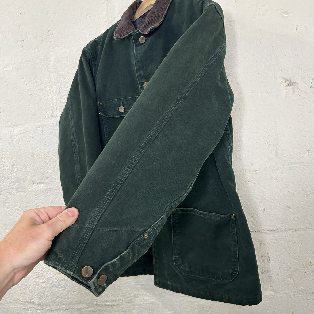 Vintage Carhartt Blanket-Lined Chore Coat “Spruce Green” C02 SPC Men’s Small