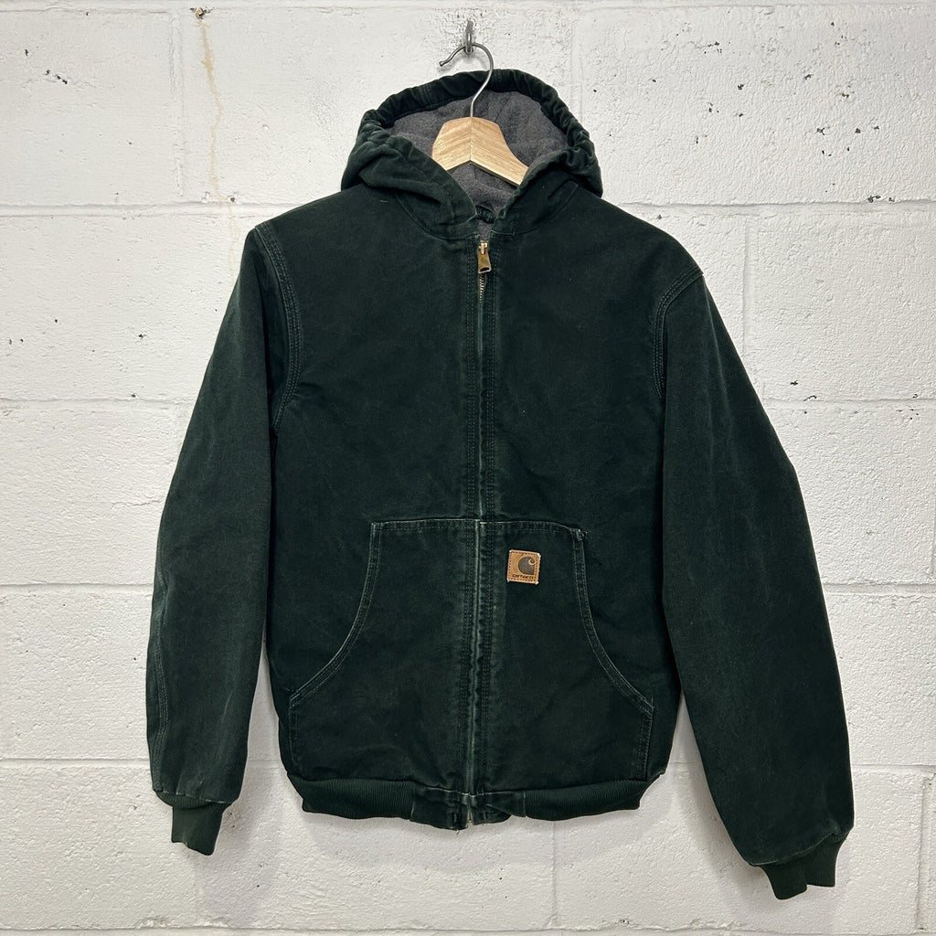 Vintage Carhartt Hooded Active Jacket “Spruce” YYJ159 SPC Youth XL/Women’s Small