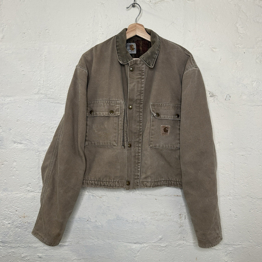 Vintage Carhartt Wool-Lined Cropped Duster Coat “Chestnut” PB2321 Men’s Small