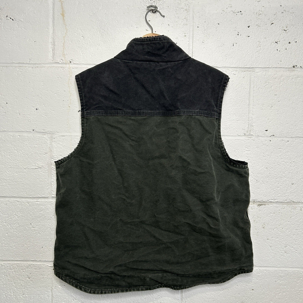 Carhartt Sandstone Sherpa-Lined Mock Neck Vest “Moss Green”