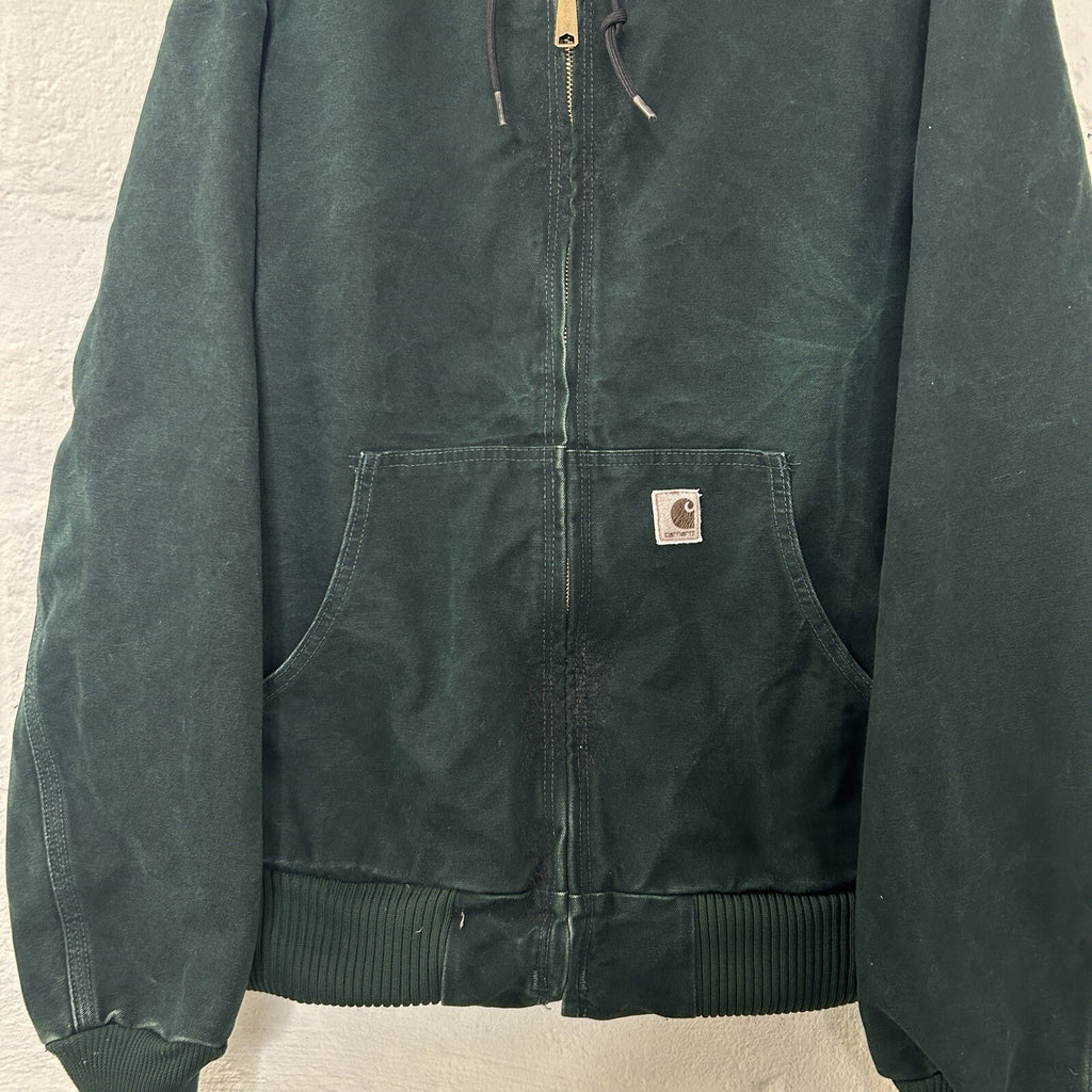 Vintage Carhartt Mesh-Lined Hooded Active Jacket “Spruce Green” J168 SPC Men’s L