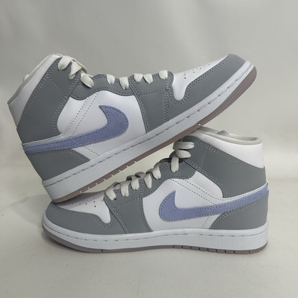 Nike Air Jordan 1 Mid WMNS “Wolf Grey/Aluminum” BQ6472-105 Women’s 6.5 New