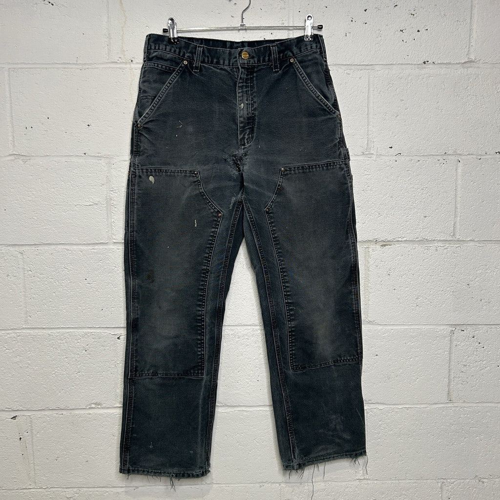 Vintage Faded Carhartt DoubleKnee Carpenter Pants “Black”