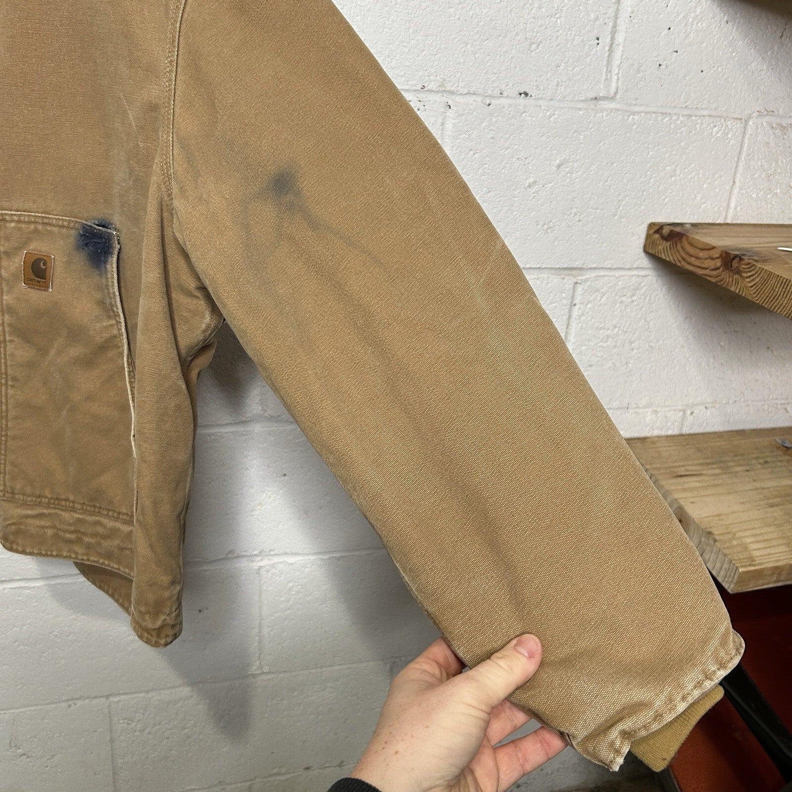 Vintage Carhartt Sherpa-Lined Dearborn Jacket “Camel/Brown” J164 CML Men’s XL