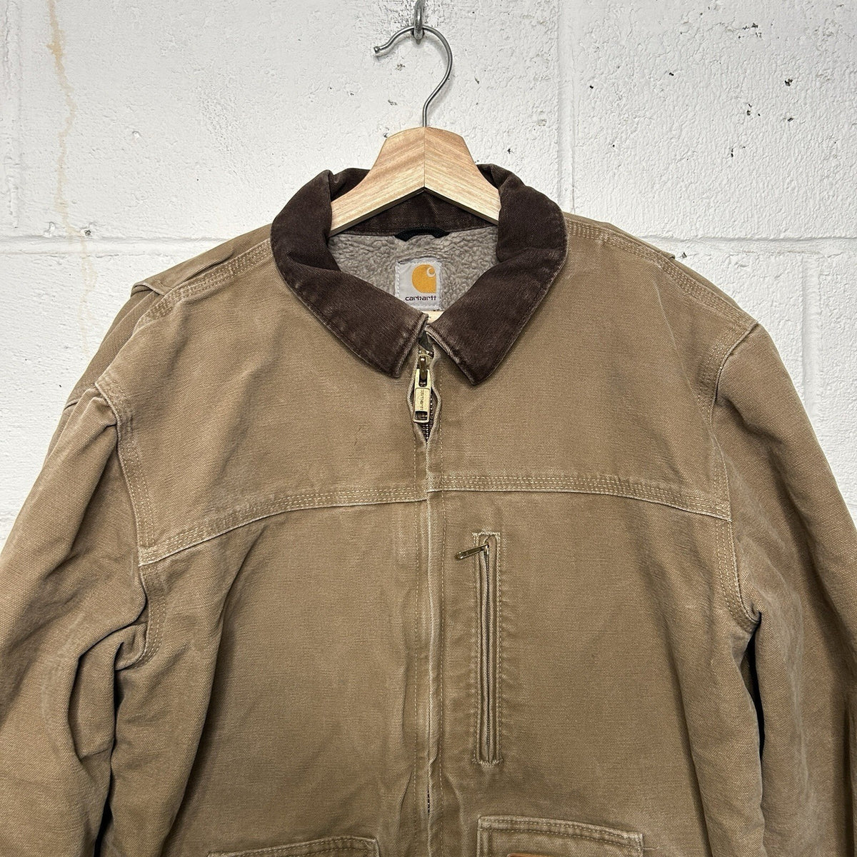 Vintage Carhartt Sandstone Sherpa-Lined Ridge Coat “Camel”