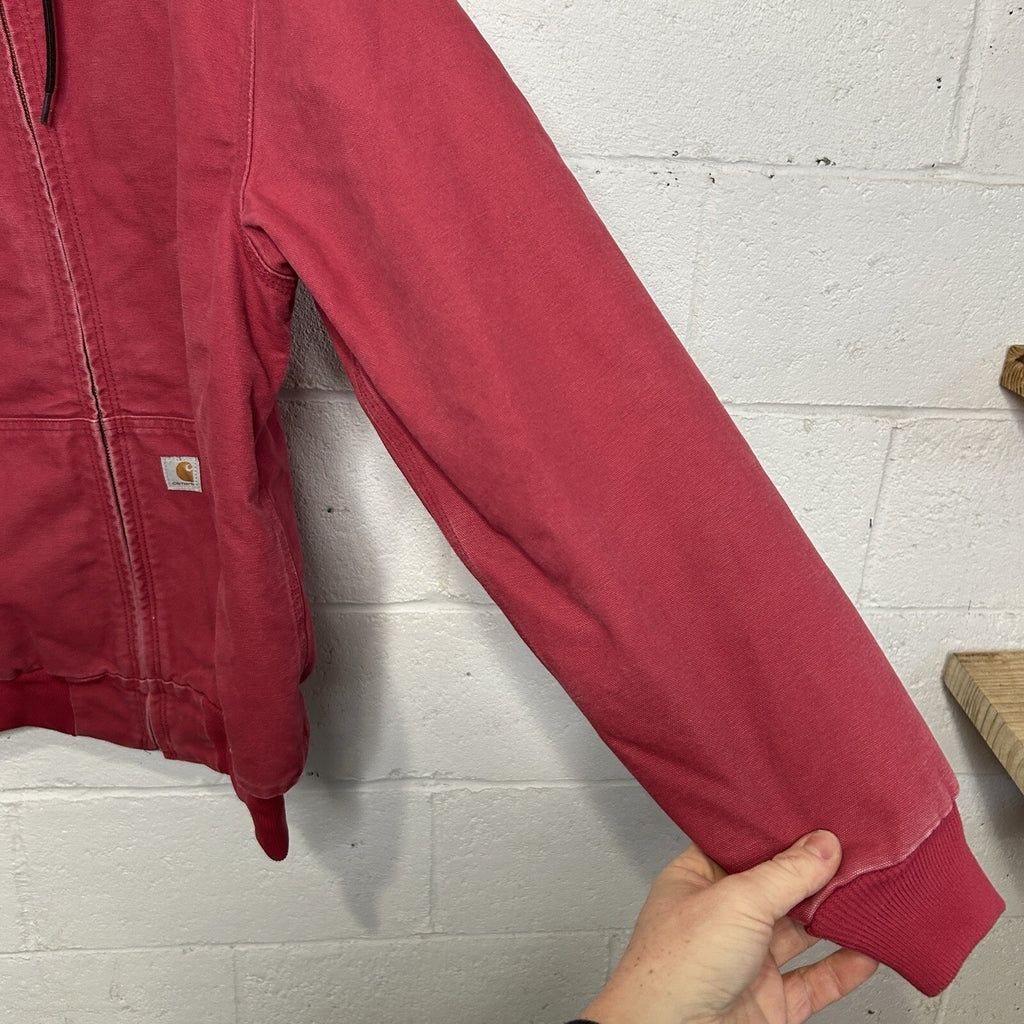 Y2K Carhartt Quilted Hooded Jacket “Crabapple Pink” WJ130 624 Women’s Medium