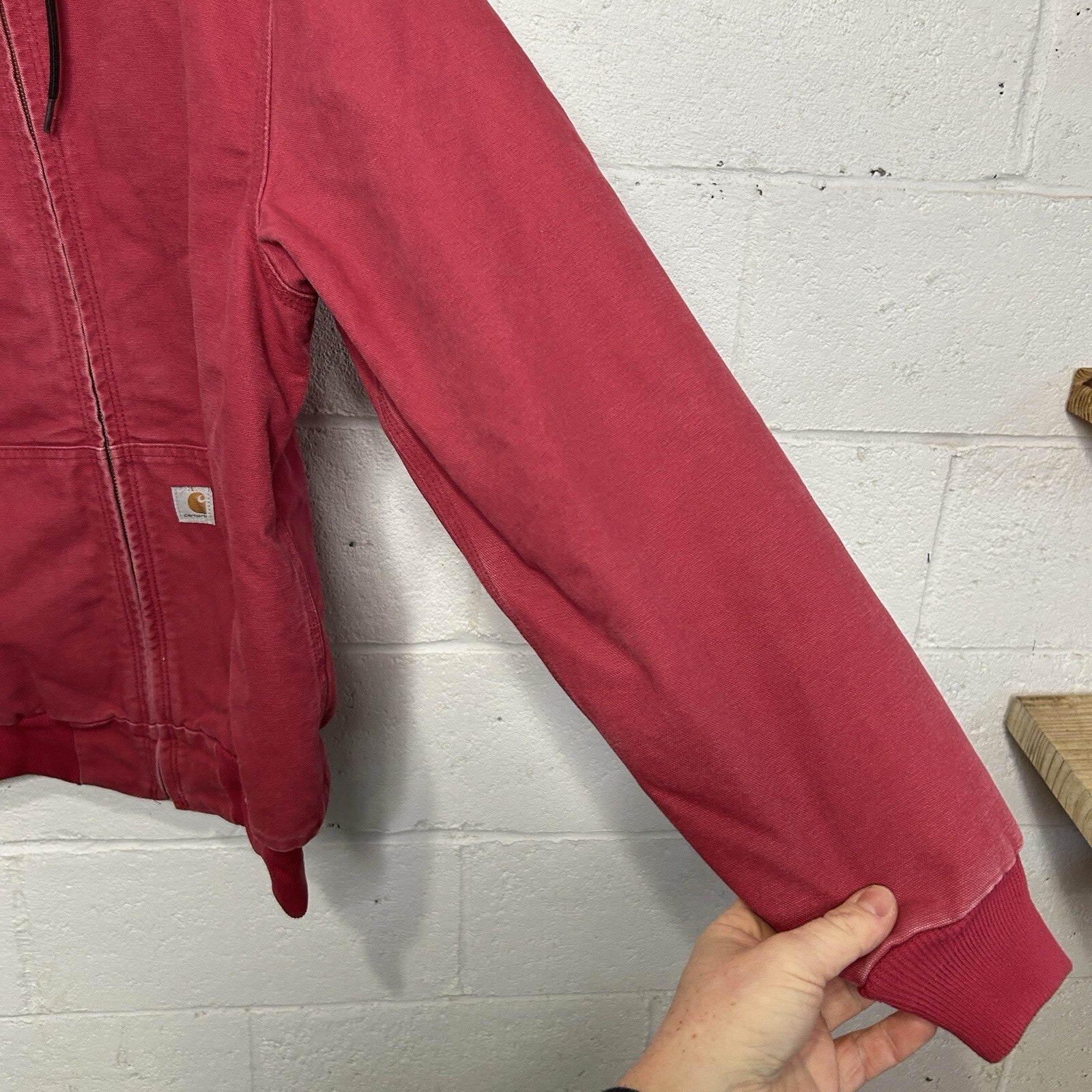 Y2K Carhartt Quilted Hooded Jacket “Crabapple Pink” WJ130 624 Women’s Medium