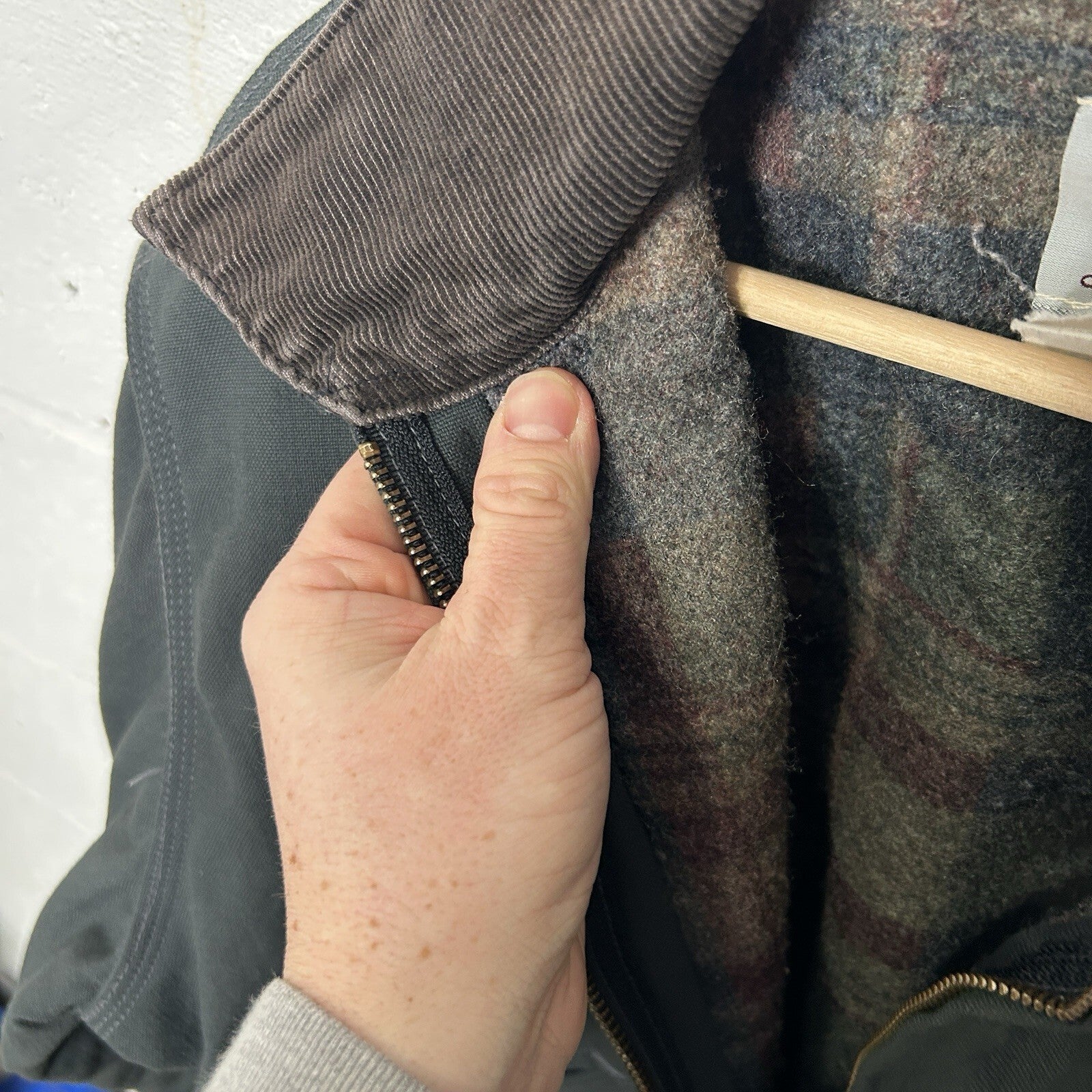 Vintage Carhartt Blanket-Lined Detroit Jacket “Charcoal” J128 CHR Men’s X-Large
