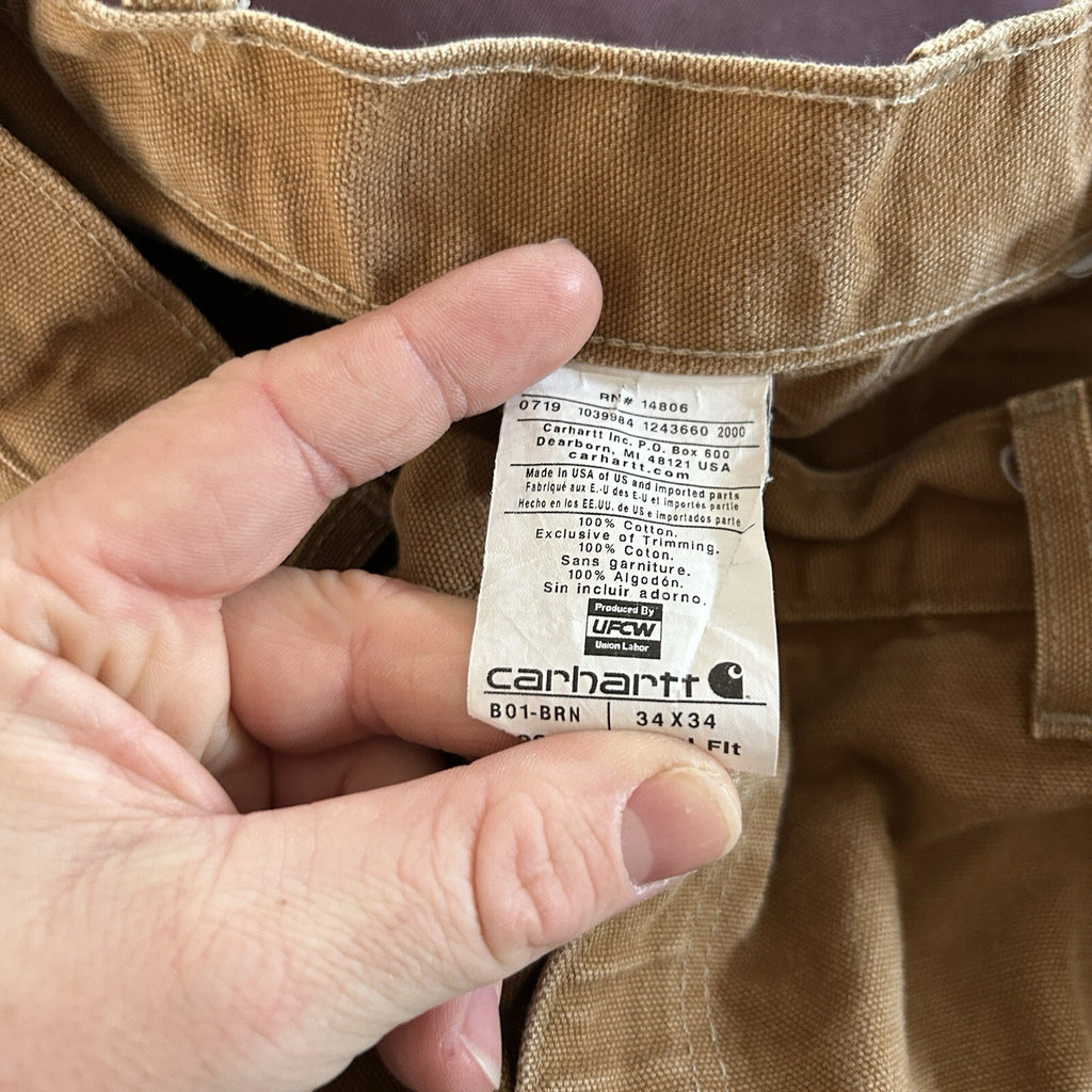 Vintage Carhartt Canvas DoubleKnee Pants “Brown” B01 BRN