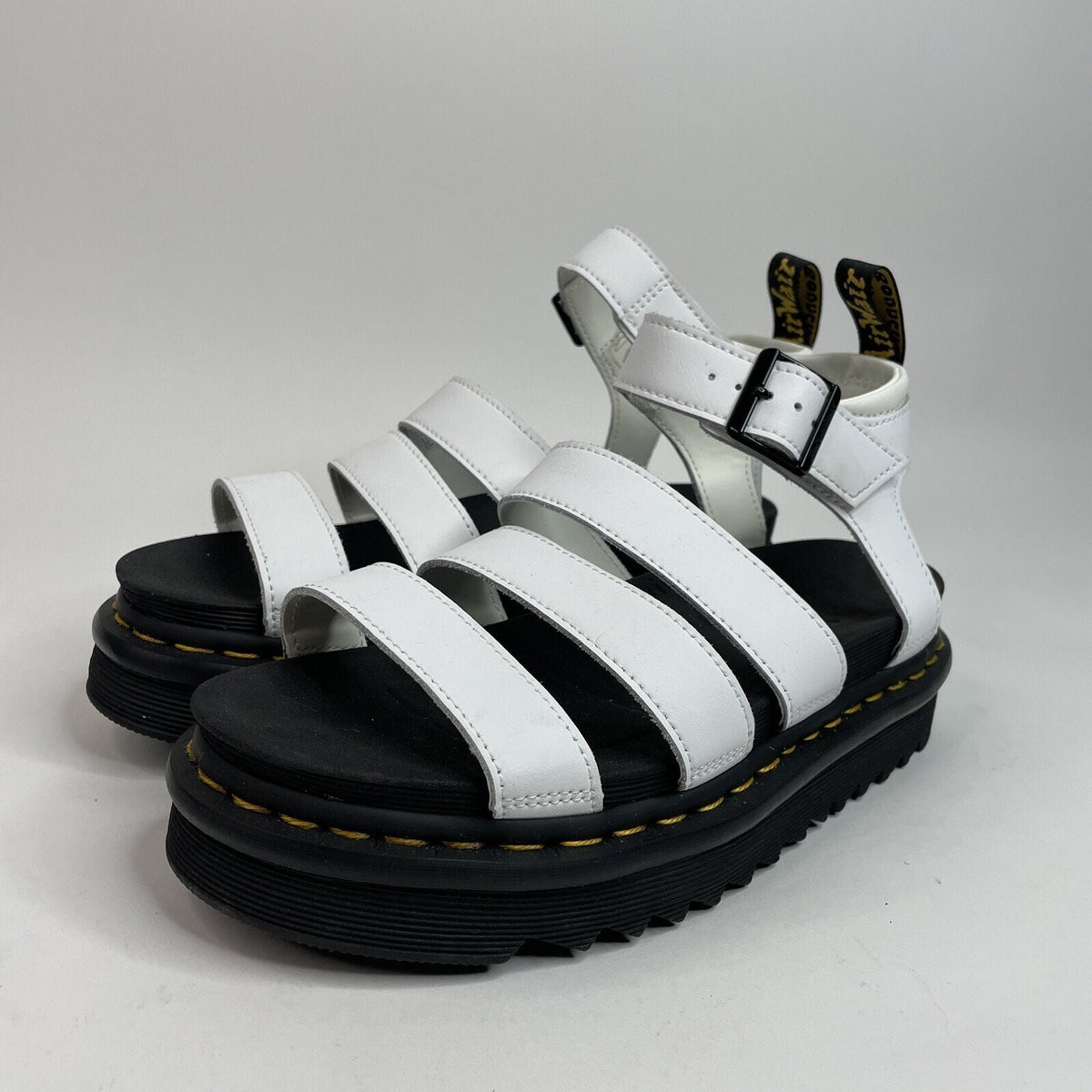 Doc Dr. Martens Blaire Platform Sandal “White” Women's 7 LA004 New