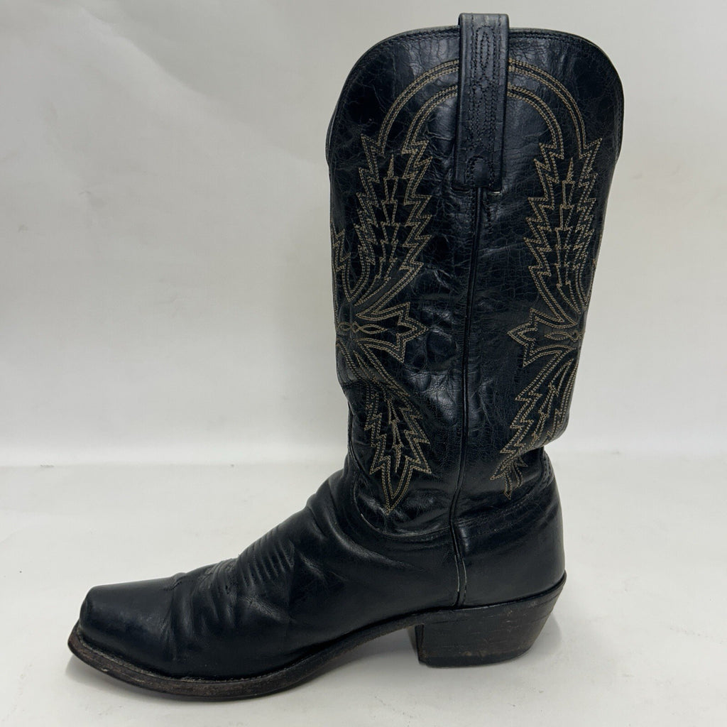 Lucchese 1883 Crayton Mad Dog Western Cowboy Boots “Black White” Men’s 8D