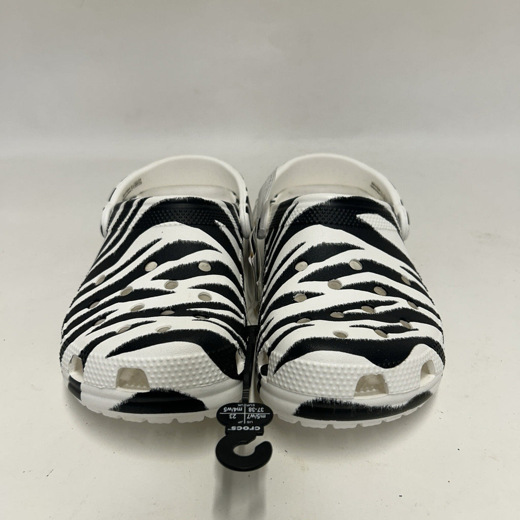 Crocs  Unisex Classic Animal Print Clog Zebra “Black White” Men’s 5/Women 7 New