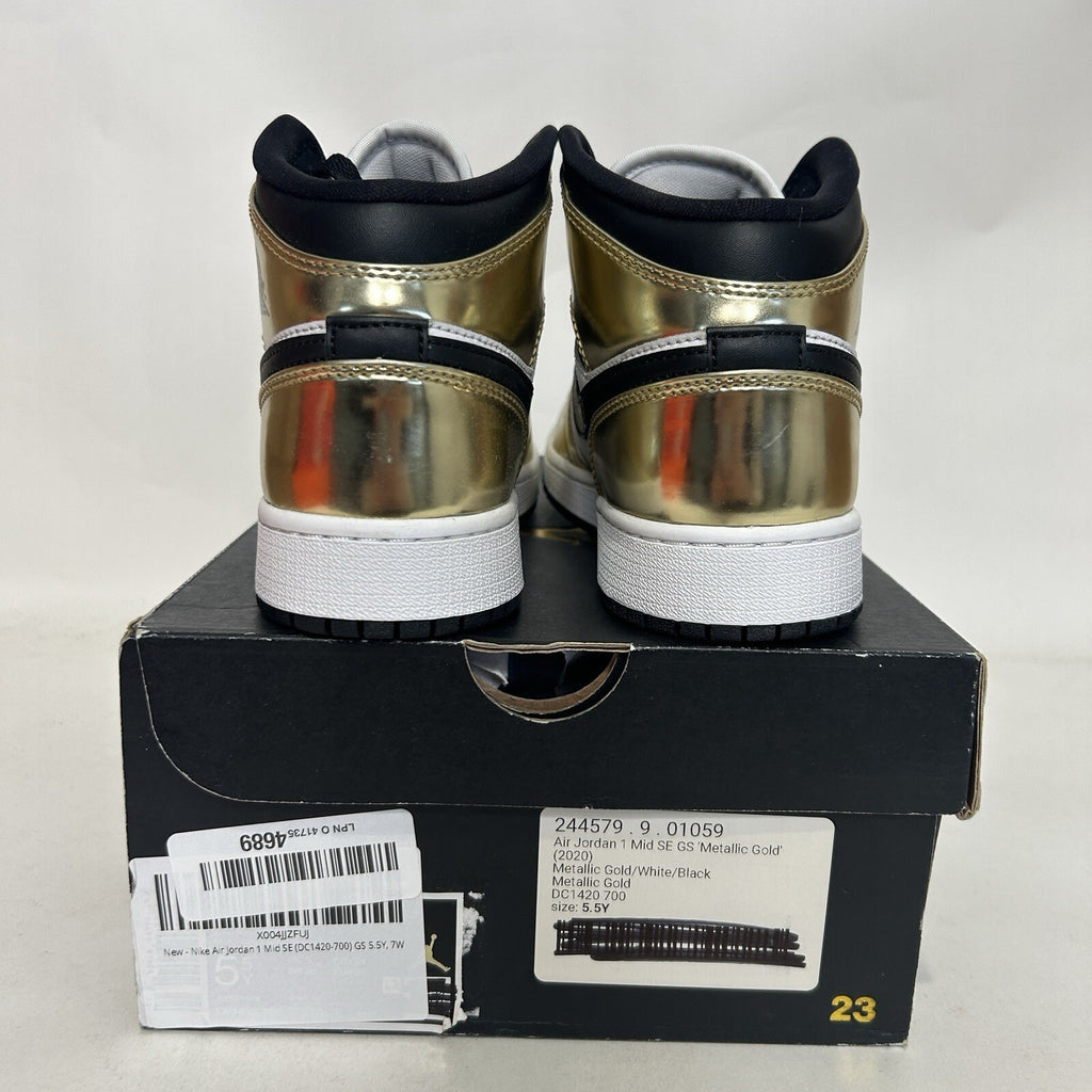 Nike Air Jordan 1 Mid SE GS “Metallic Gold” DC1420-700 5.5Y/Women’s 7 New