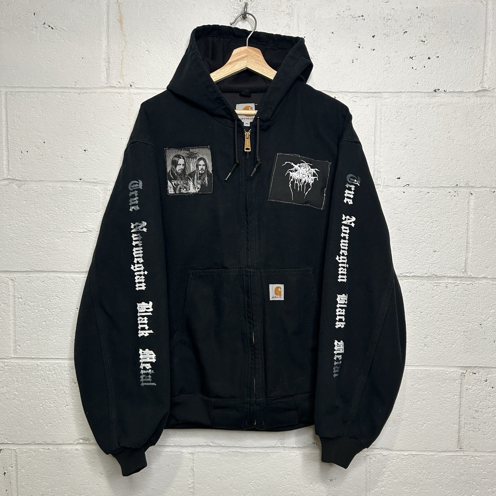 Y2K Carhartt Thermal-Lined Hooded Active Jacket “Black” J131 BLK Dark Throne