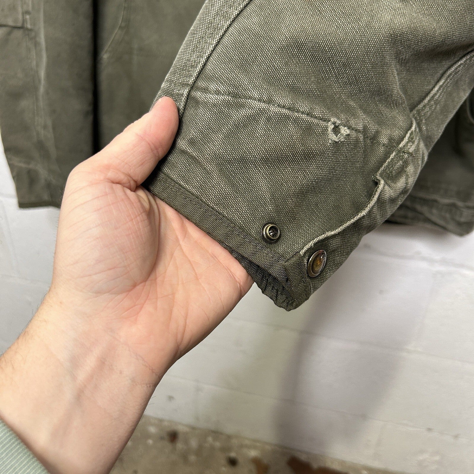 Carhartt Canvas Fleece-Lined Berwick Jacket “Moss Green” 101230-301 Men’s XL