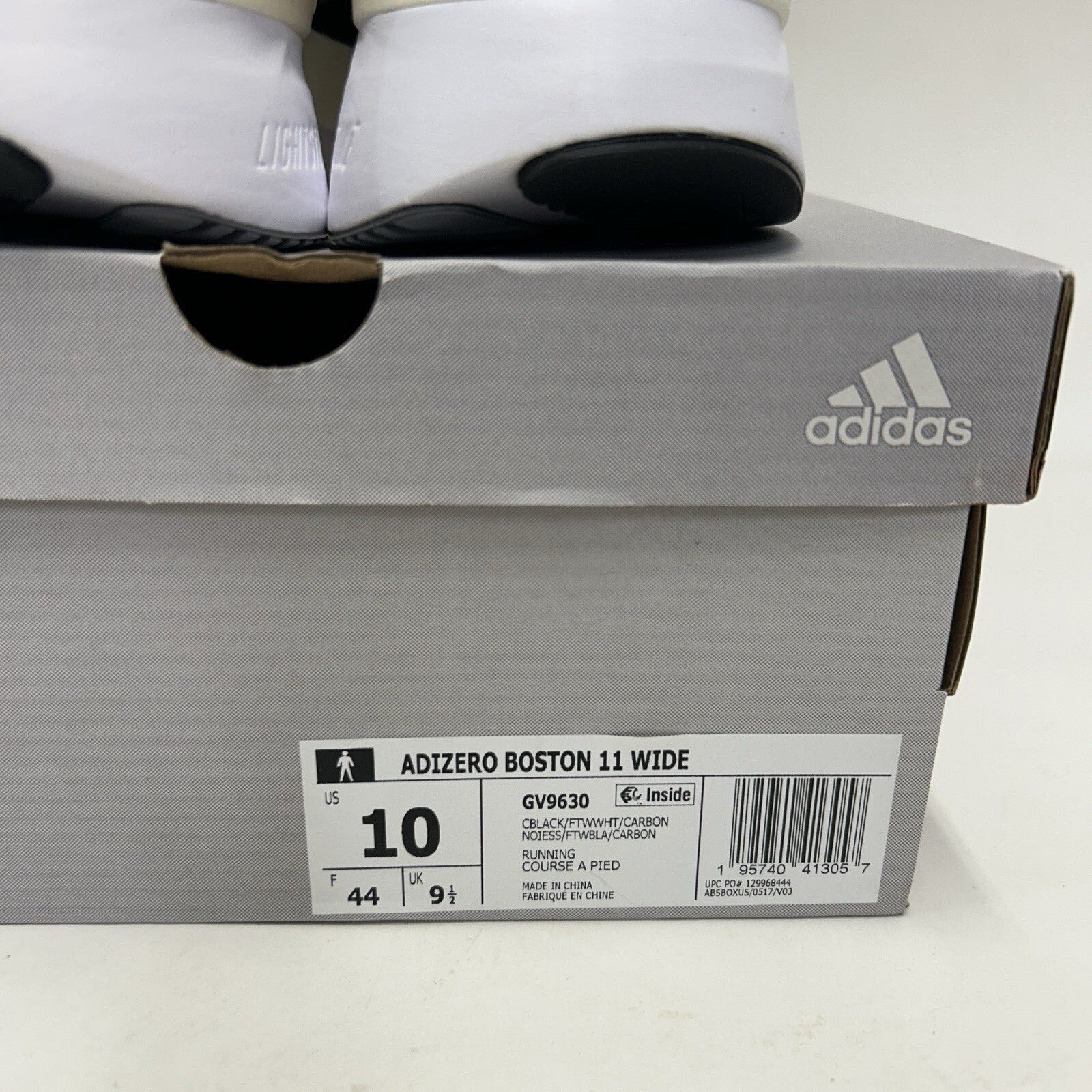 Adidas Adizero Boston 11 Wide Running Shoes “Black White” GV9630 Men’s 10 New