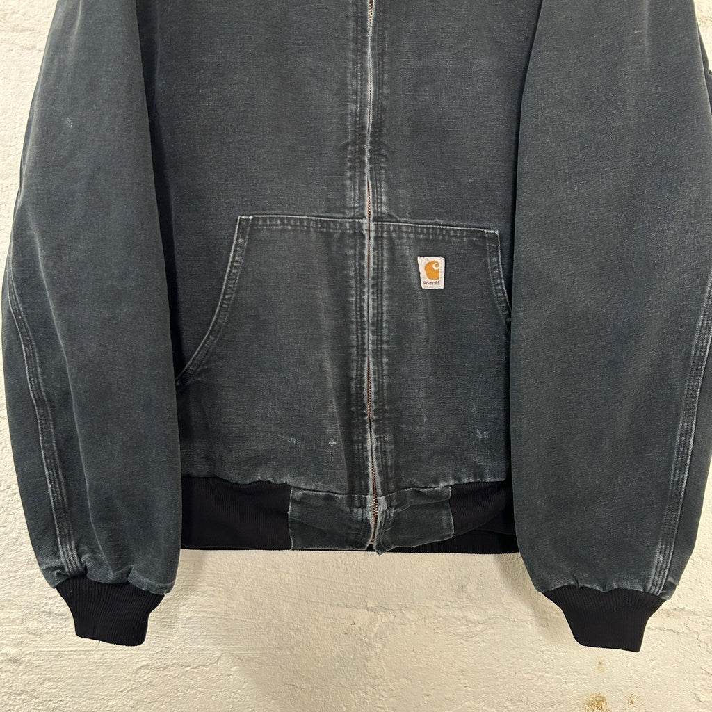 Faded Thrashed Carhartt Thermal Hooded Active Jacket “Black” J131 BLK Men’s LRG