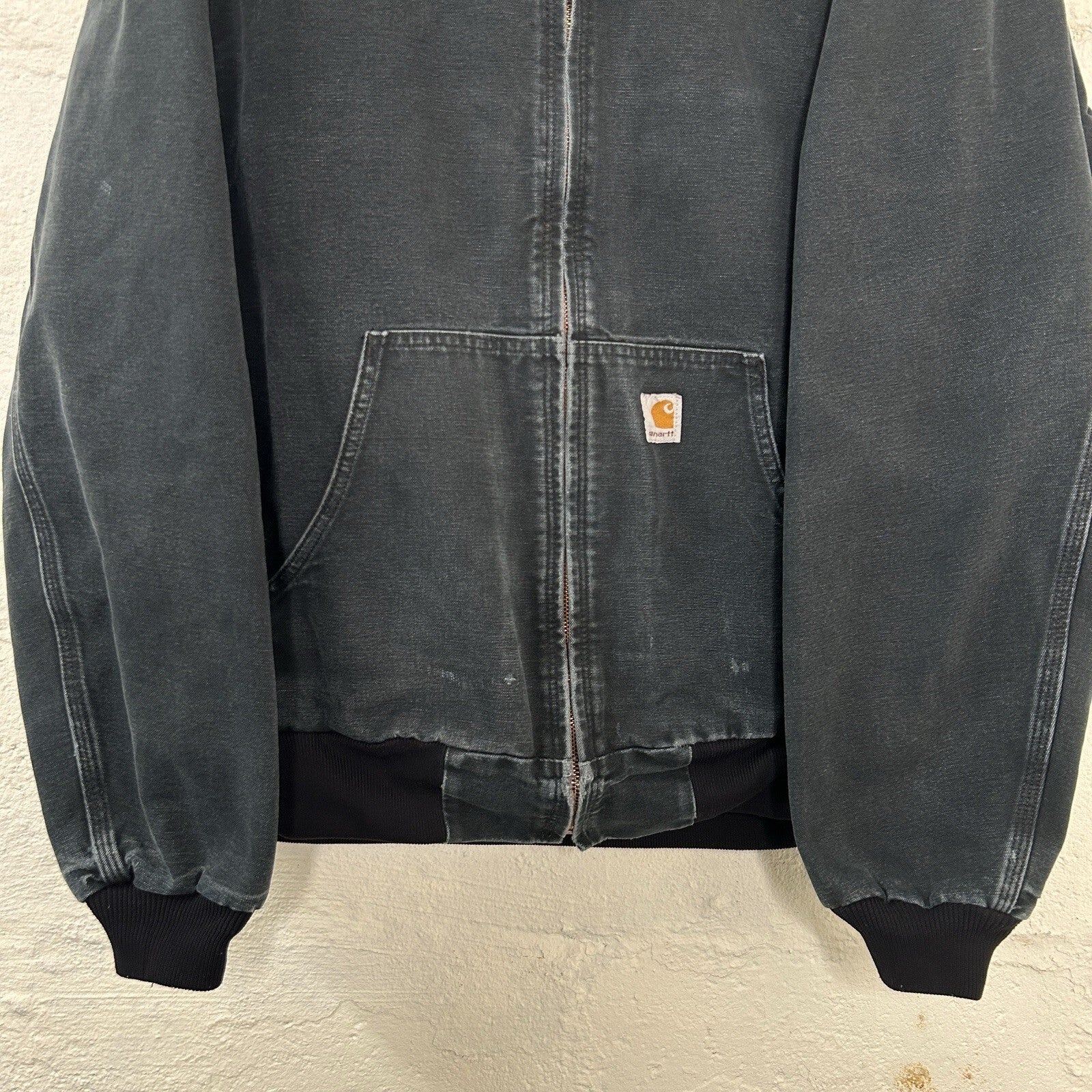 Faded Thrashed Carhartt Thermal Hooded Active Jacket “Black” J131 BLK Men’s LRG