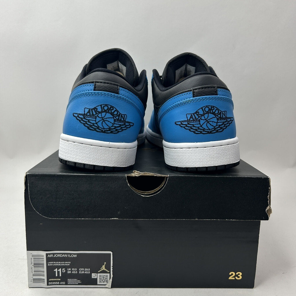 Nike Air Jordan 1 Low Retro “Laser Blue Black” 553558-410 Men’s 11.5 New