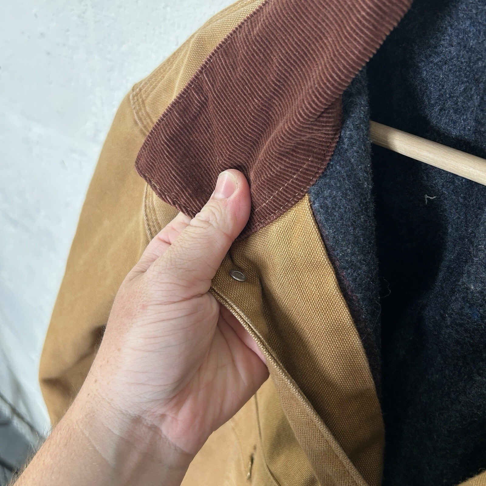 Y2K Cropped Carhartt Blanket-Lined Chore Coat “Brown” C001 BRN Men’s XL
