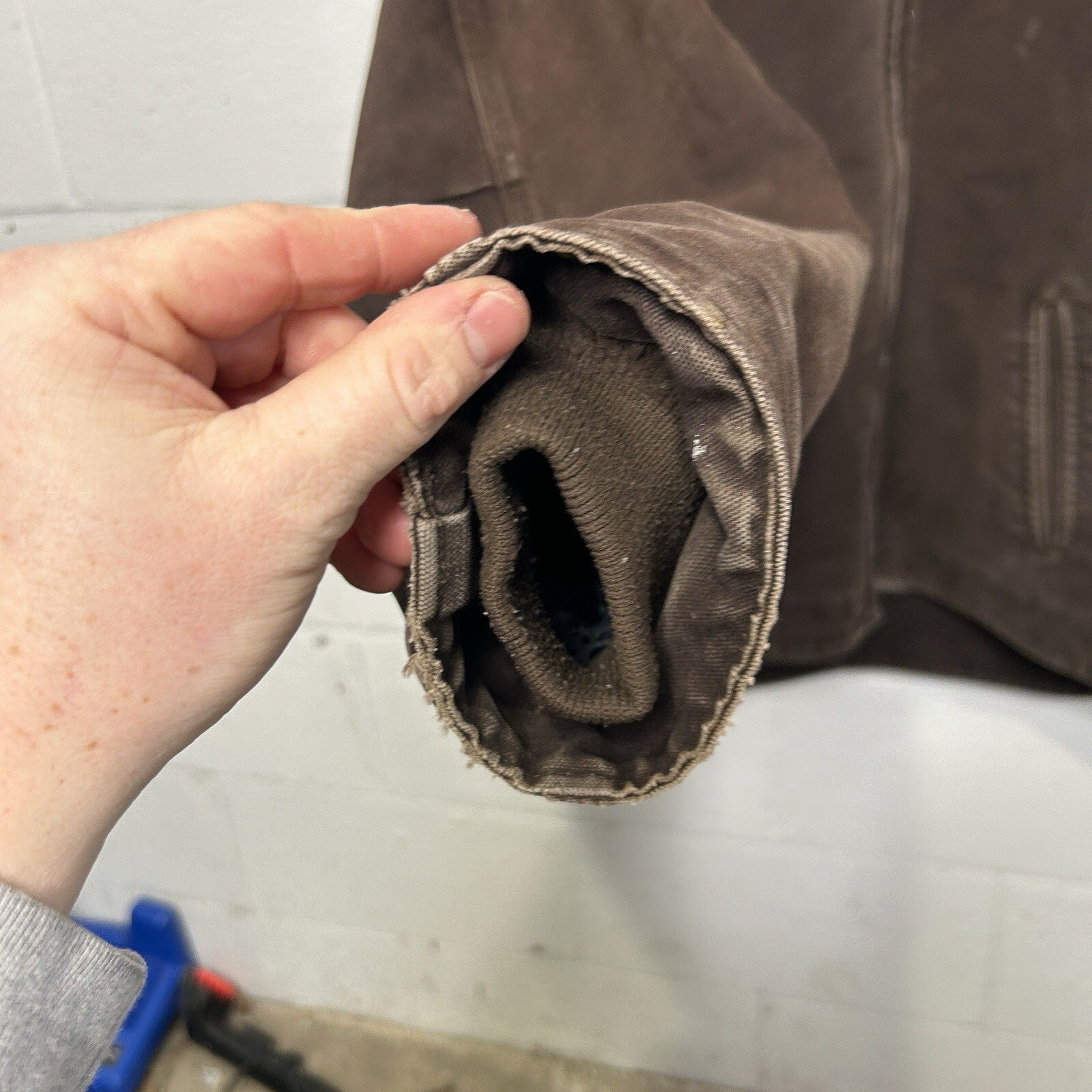 Vintage Carhartt Sherpa-Lined Hooded Detroit Jacket “Dark Brown” J141 DKB