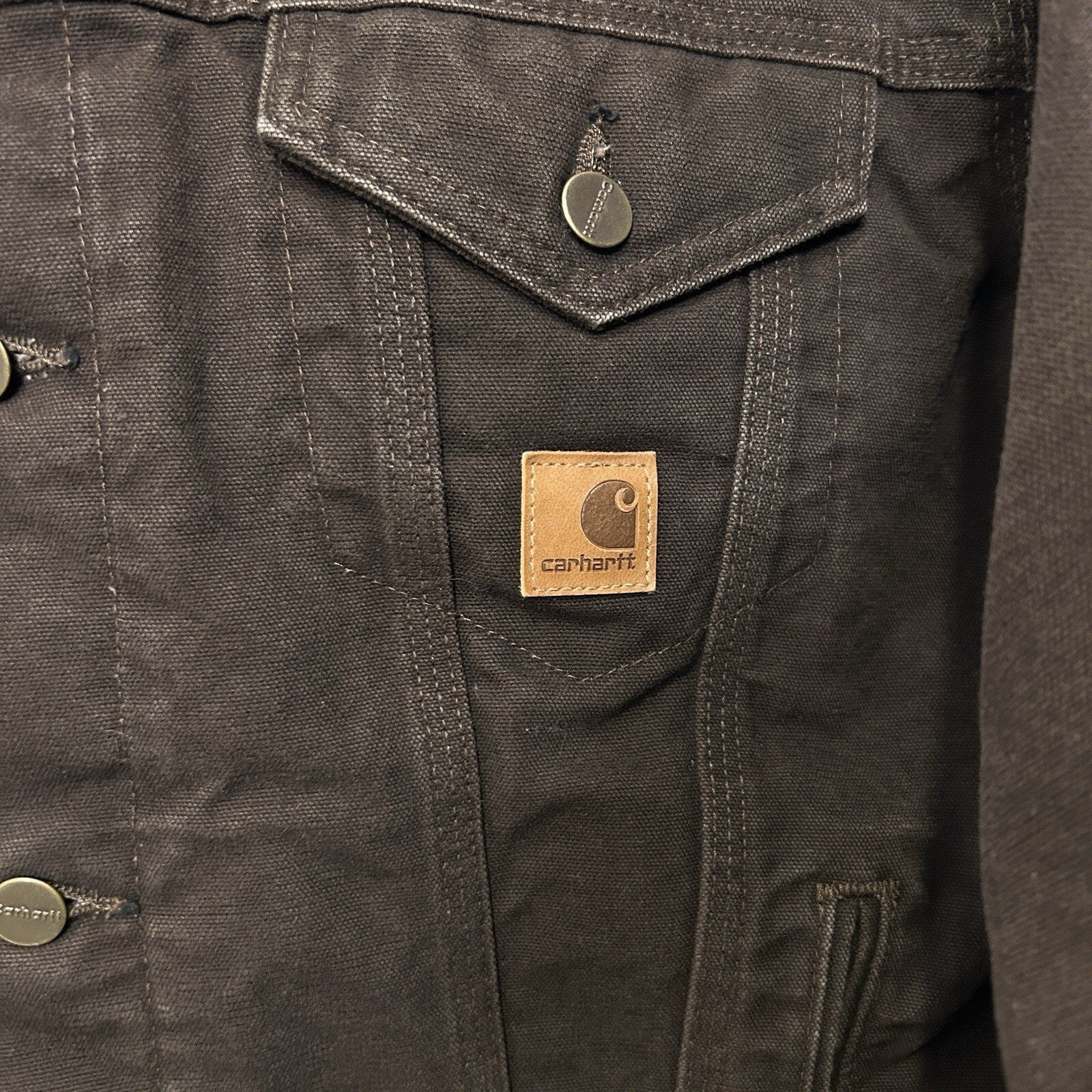 Carhartt Sherpa-Lined Trucker Jacket “Dark Brown” J233 DKB
