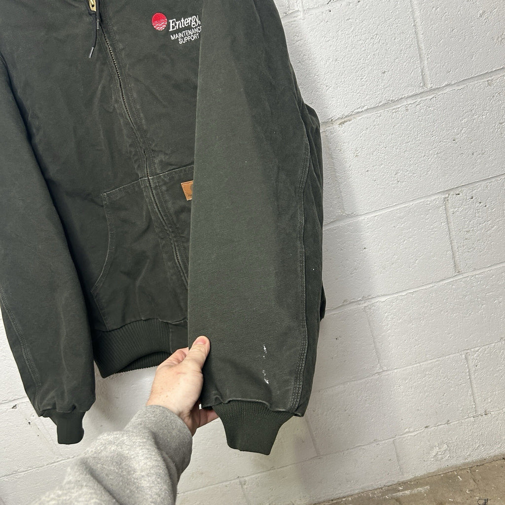 Vintage Carhartt Quilted Hooded Active Jacket “Moss” J130 MOS Men’s X-Large