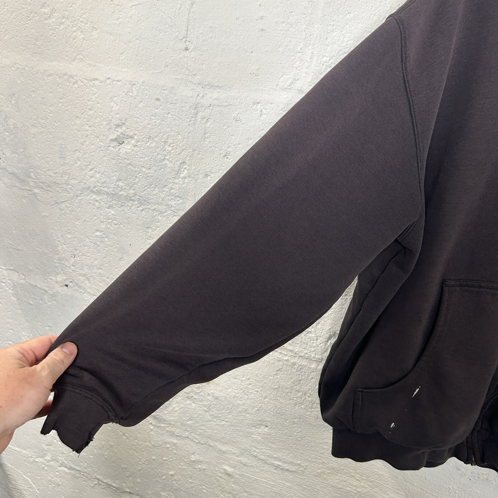 Vintage Faded Carhartt Thermal-Lined Hooded Zip-Up Jacket “Black” J149 Men’s LRG