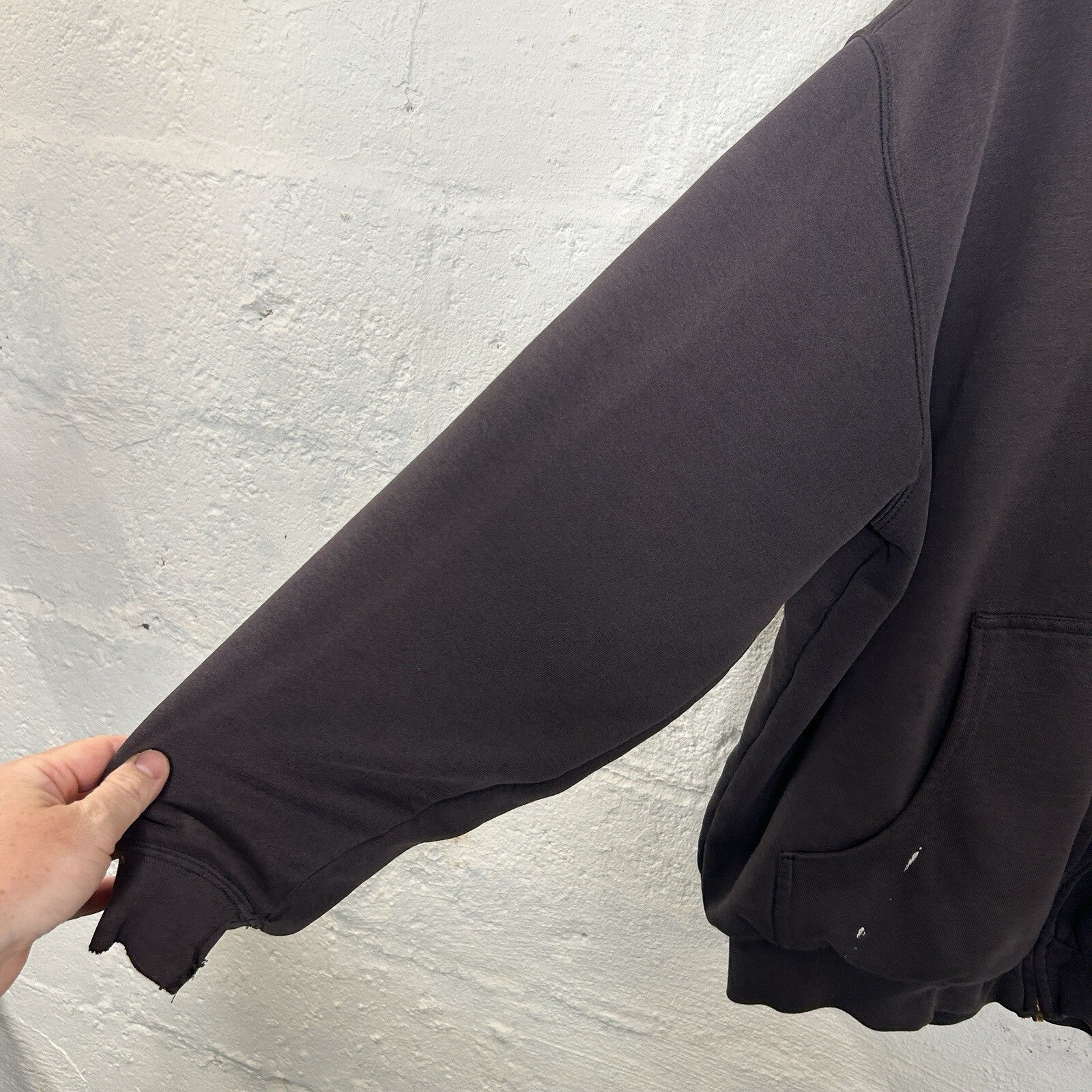 Vintage Faded Carhartt Thermal-Lined Hooded Zip-Up Jacket “Black” J149 Men’s LRG