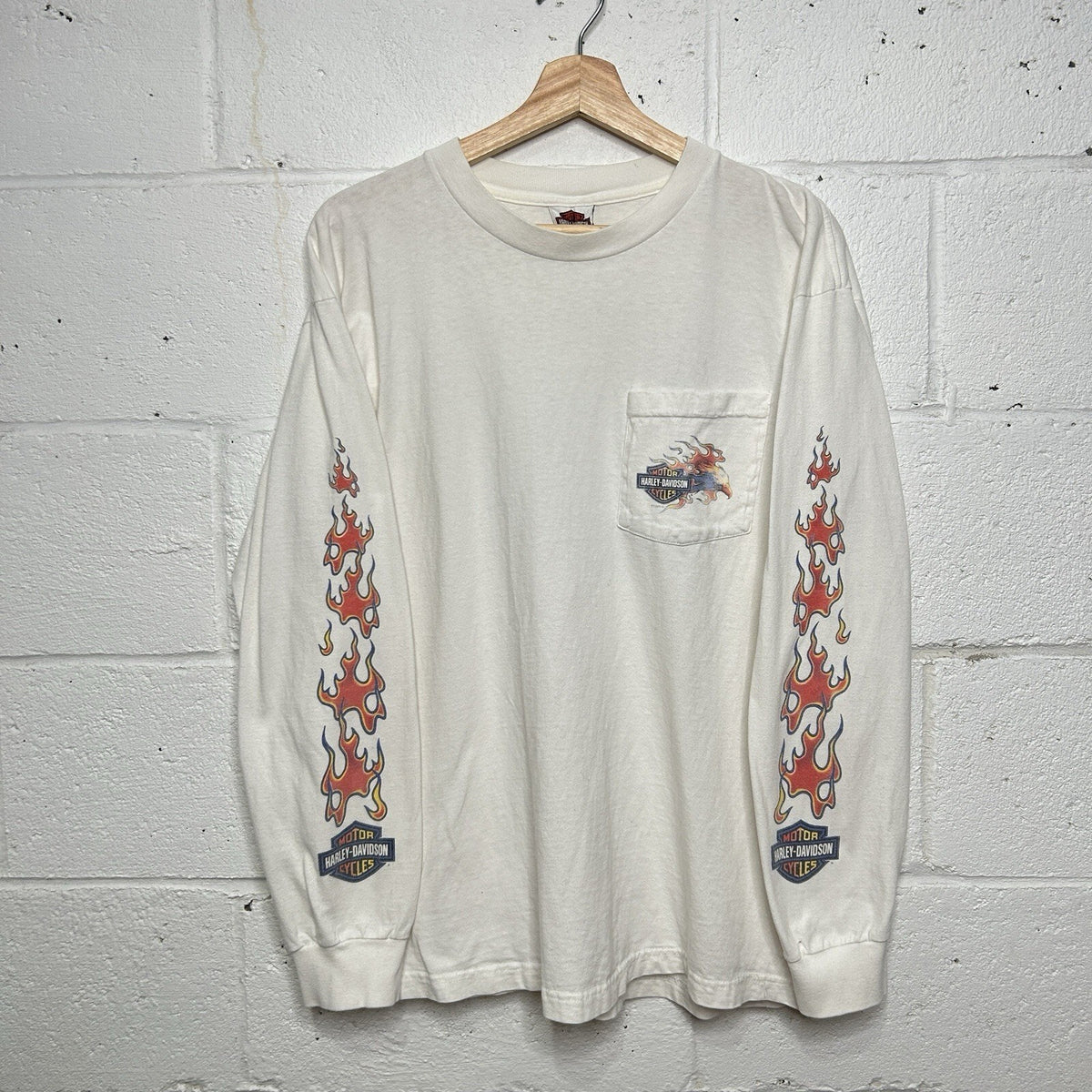 Y2K Harley Davidson Screaming Eagle Flame Long-Sleeve Tee