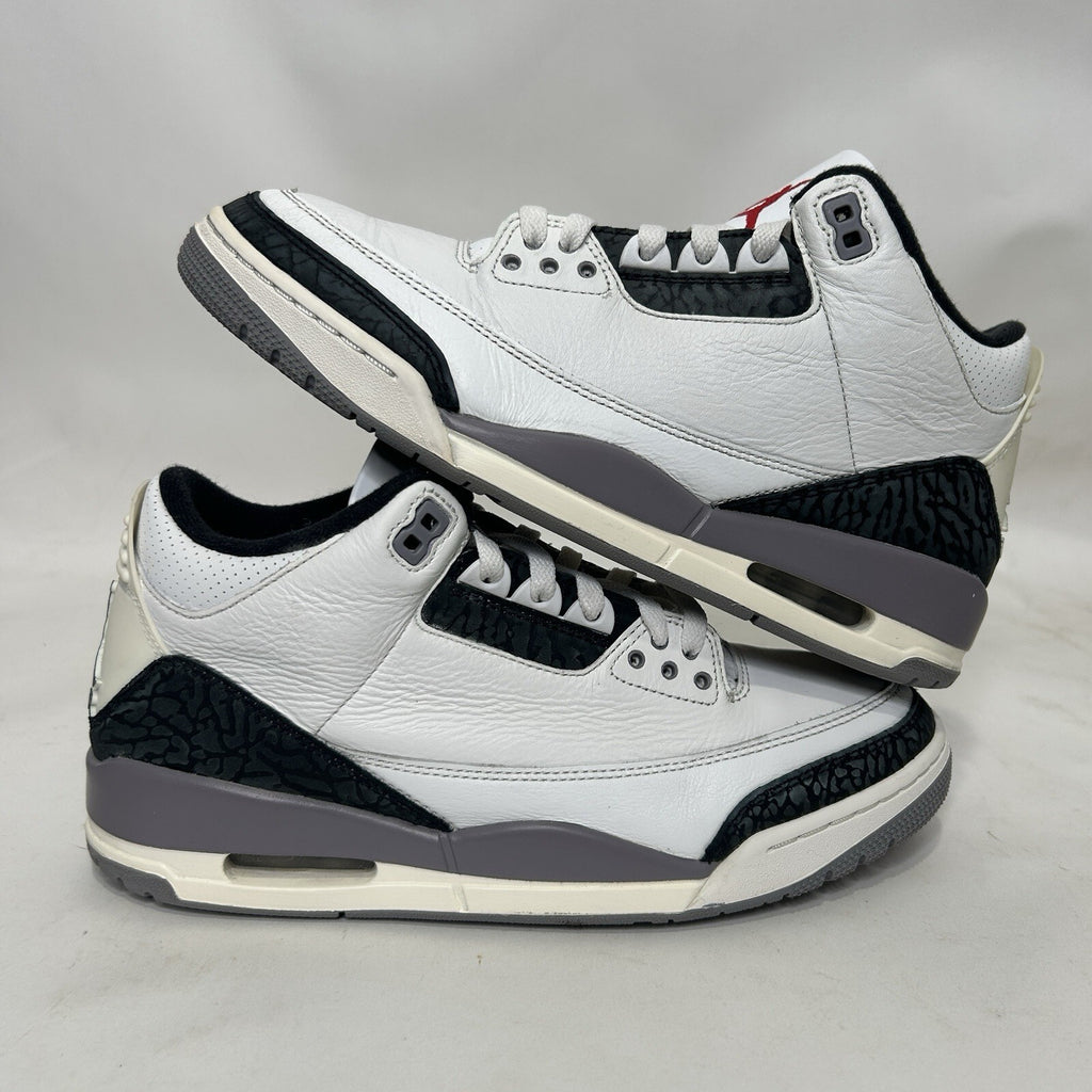 Nike Air Jordan 3 Retro “Cement Grey Summit White Fire Red” CT8532-106 Men’s 9.5