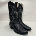 Y2K Harley Davidson Western Cowboy Biker Boots “Black White” 91298 Men’s 9D