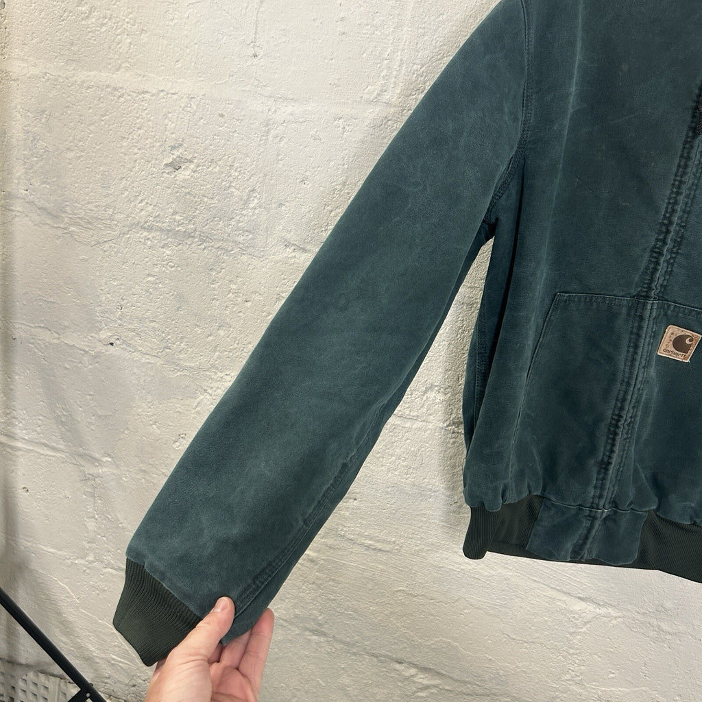 Vintage Carhartt Quilted Hooded Active Jacket “Hunter Green” J06 HTG Men’s Med