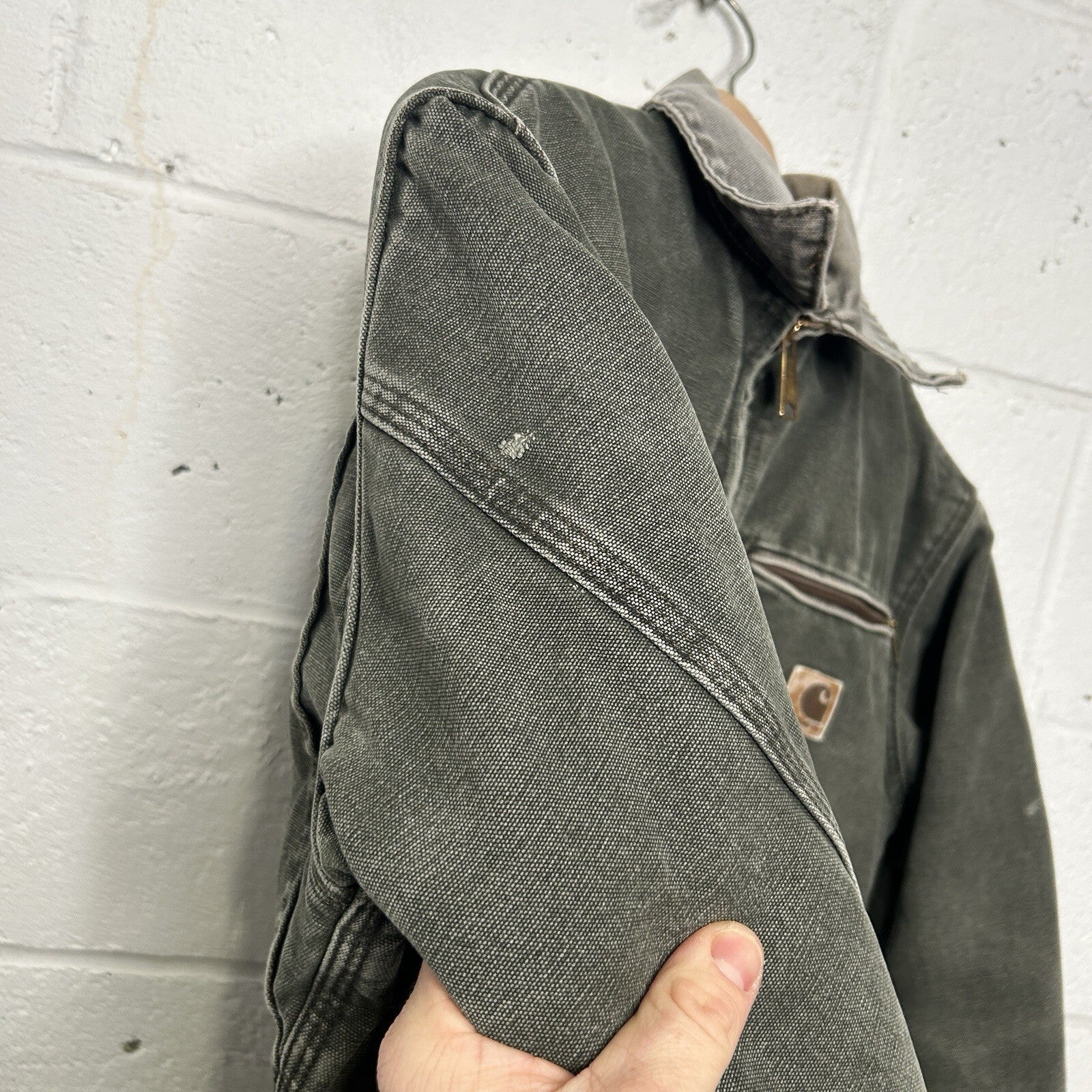 Vintage Carhartt Blanket-Lined Detroit Jacket “Moss Green” J97 MOS Men’s Small