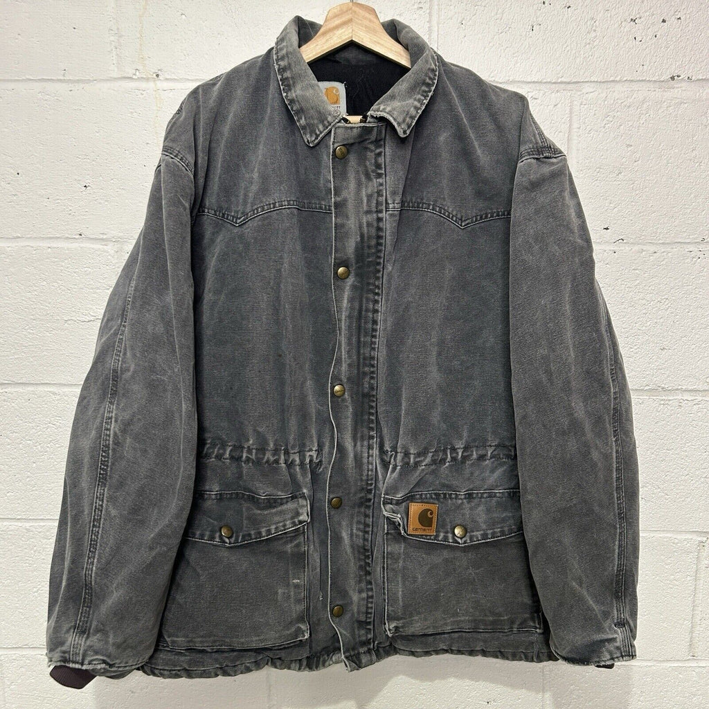 Vintage Carhartt Chore Coat Jacket “Petrol Grey” C46 PTL Men’s X-Large