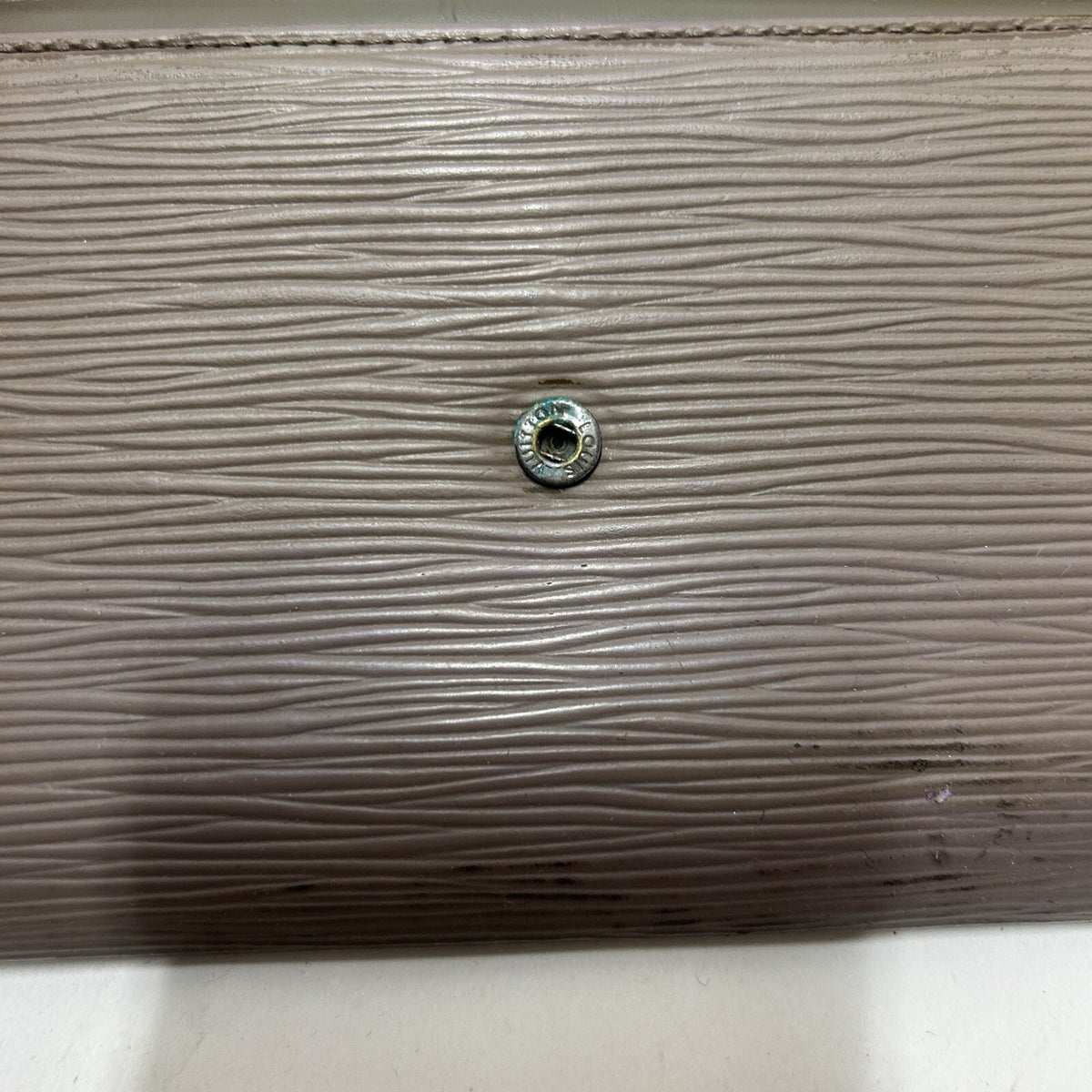Louis Vuitton Women's EPI Leather Envelope Long Wallet “Light Grey” Beat