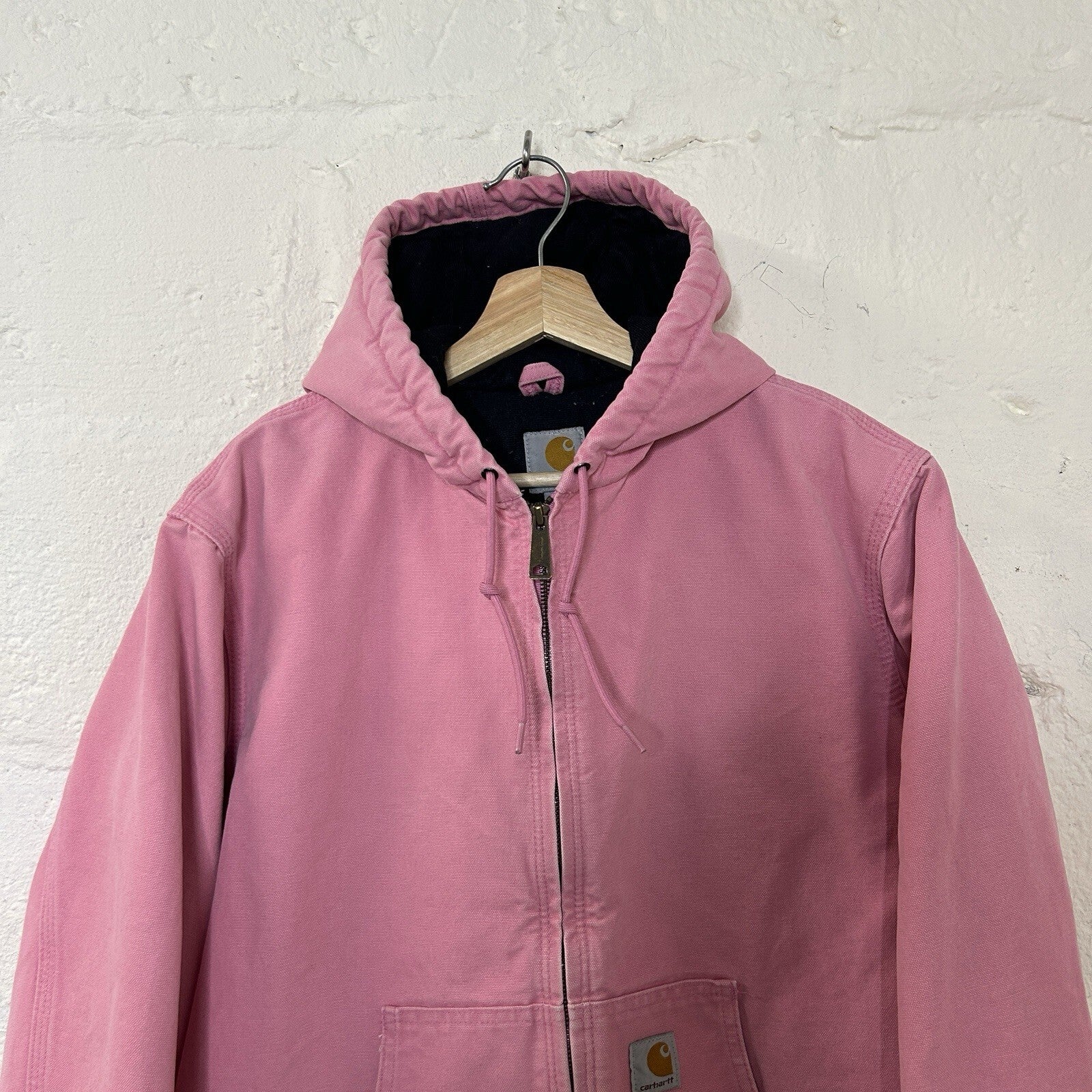 Y2K Carhartt Quilted Hooded Active Jacket  “Pink Rose” WJ130 PKR Women’s Medium