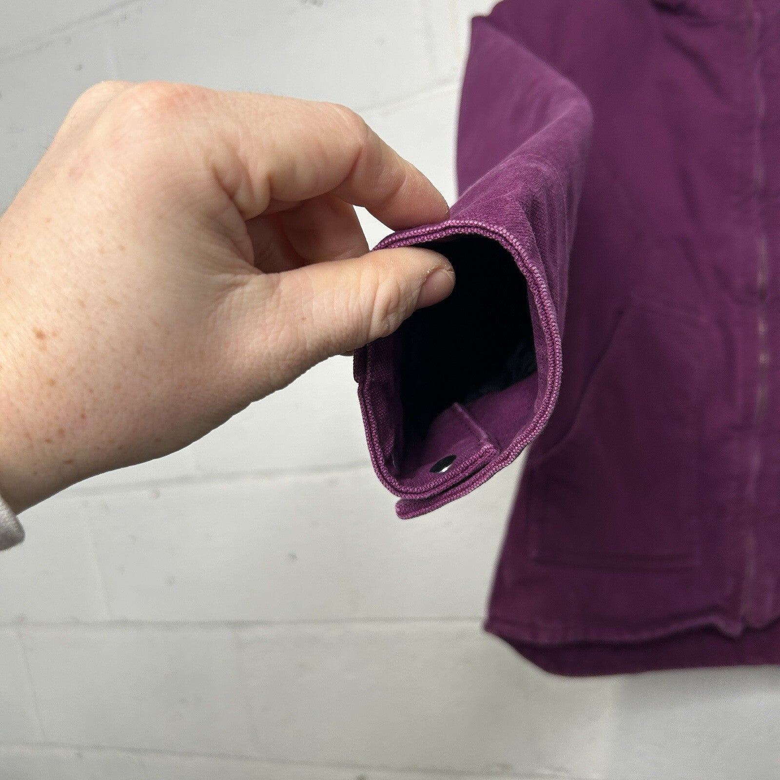Y2K Carhartt Sherpa-Lined Sierra Jacket “Bright Purple” WJ022 BGP Women’s XS