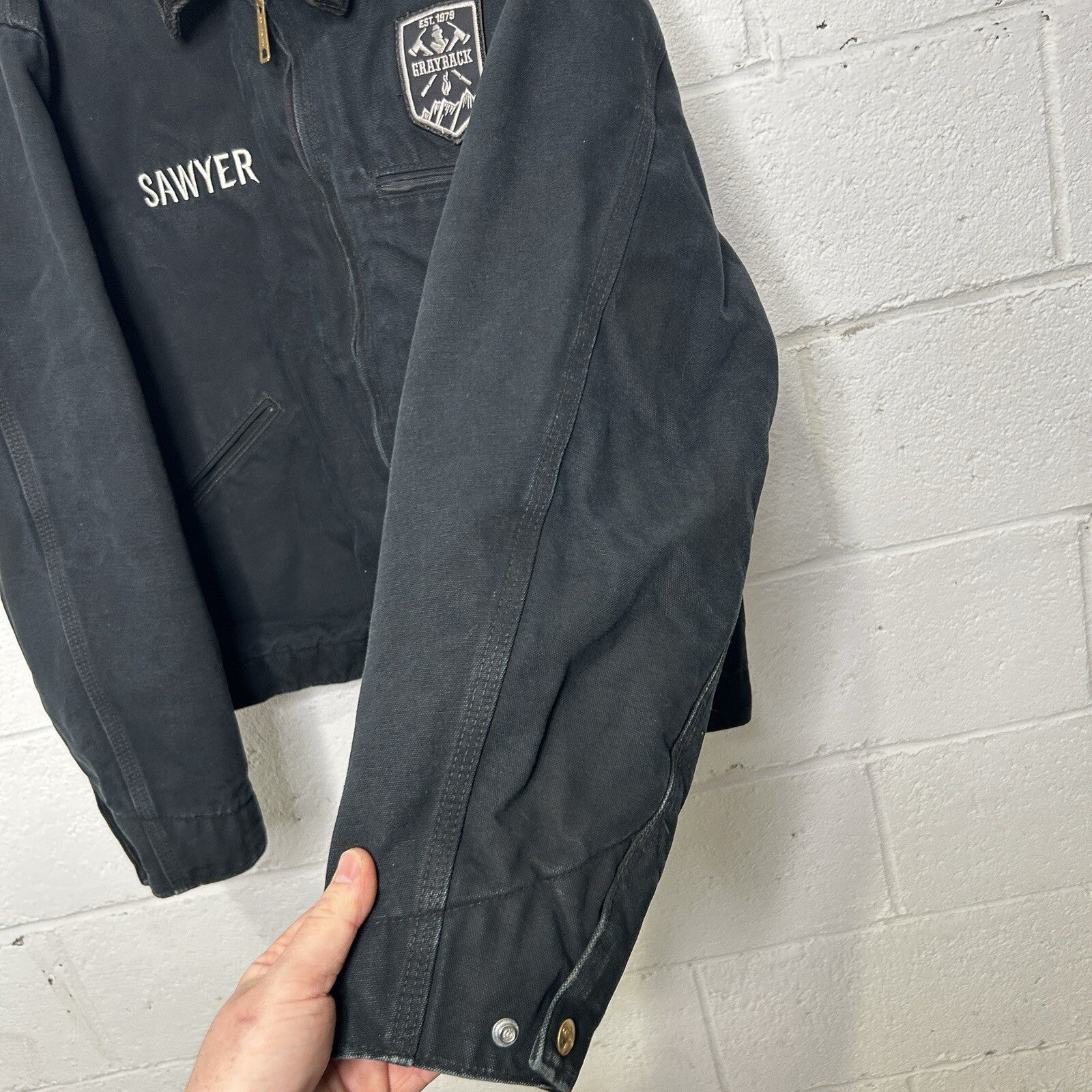 Y2K Carhartt Blanket-Lined Detroit Jacket “Black” J001 BLK Men’s Large